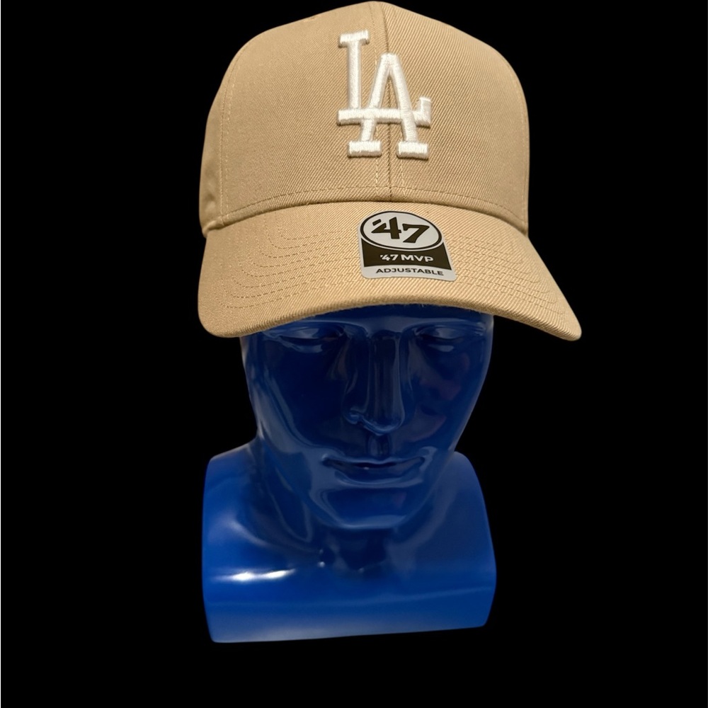 `47 Los Angeles Dodgers MVP Adjustable Cap Clean Up MLB Beige